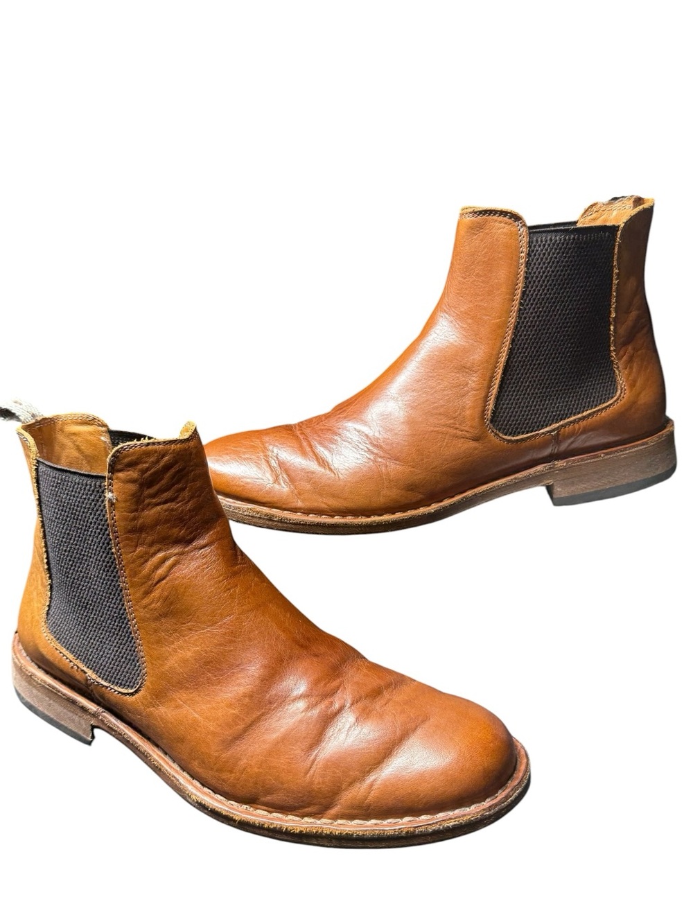 Mens Chelsea Boots in Tan Leather